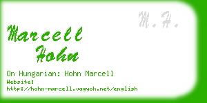 marcell hohn business card